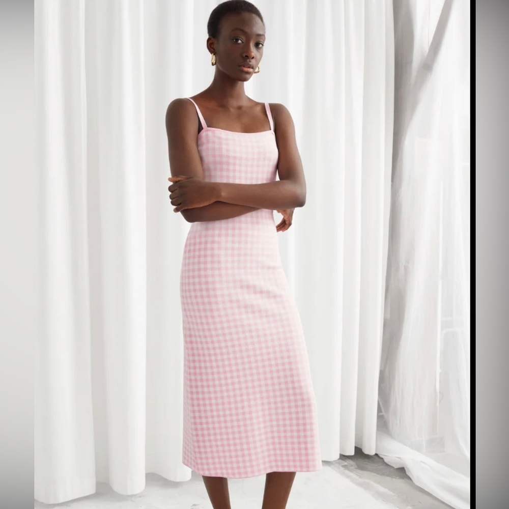 & Other Stories Gingham MIDI Dress